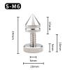 4PCS M6 M8 HiFi Audio Speaker Amplifier Spikes Pure Copper Rhodium Plated Shock Pad Speakers Repair Parts Foot Nails/Pads Stand(4PCS SM6 Foot Nails) view 2