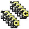 Cruxer 10 Pack Replacement for Rhino A18431 18431 9mm 3/8" x 18' Black on Yellow Label Tape IND Vinyl Industrial Labels Compatible with 5200 4200 1000 3000 6000 5000 Marker view 1