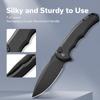 CIVIVI Button Lock Praxis Pocket Knife for EDC, Folding Knife Upgrade with Flipper 3.75" Nitro-V Blade plus Aluminum Handle, Cool Stylish Gift for Men Women C18026E-1 view 3