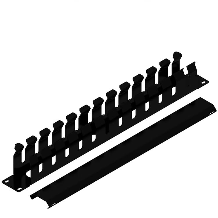 1U Cabinet 24-Port Cable Manager Cable Ring Horizontal Cable Manager Network 19-inch Patch Panel Thickened