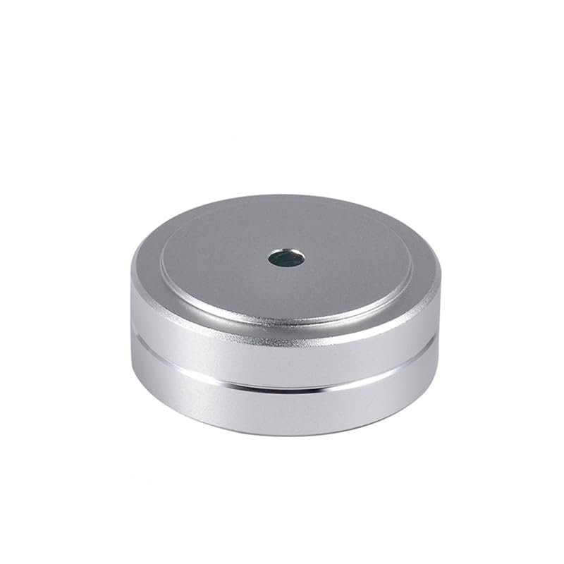 4Pcs Aluminum Speaker Box Spikes Stand Feet Pad Amplifier DAC Decoder Audio Computer Rubber Buffer Floor Foot Nail(30mm 15mm,Silver)