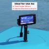 VAZESWIN Aluminum Alloy Fish Finder Mount with C Size 1.5" Ball Rectangular Plate & Round Base, 9.1" Long Arm Marine Electronic Mount Compatible with Garmin, Lowrance, Humminbird, Raymarine and More view 3