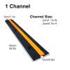 Cable Cover, 1 Channel Rubber Cable Protector Ramp, Cable Protector, Rubber Cable Protector Ramp Traffic Speed Bump, 18000lbs Capacity, Prevent Trip Hazard for Home Office or Outdoor Settings, For Ind view 2