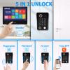 1080P Video Door Phone Apartment Doorbell Intercom System,10 Inch Wired Touch Monitor,Supporting 5 in 1 Unlcking,Motion Detecting Wireless Tuya for Home Villa,32G view 3