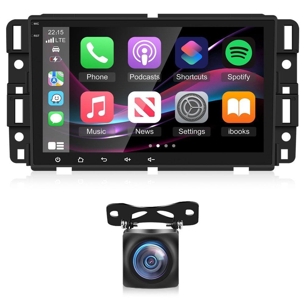 2+64G Car Radio for Chevrolet/Chevy Silverado/GMC/Buick/Hummer - 8 Inch Android Touchscreen with Wireless Carplay and Android Auto/HiFi/WiFi/GPS Navigation/Steering Wheel Control