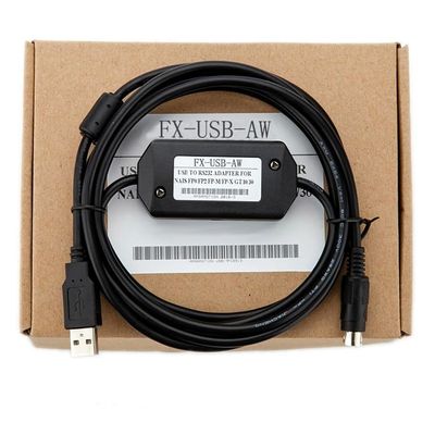 FX-USB-AW Applicable PLC Programming Cable FX3U,FX3G,FX1N,FX2N,FX1S Series Black Download Cable