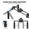 NEEWER Shoulder Mount Video Rig with Arca Quick Release DSLR Camera & Camcorder Mounting, Dual Handles 15mm Rods (16"/40cm), Filmmaking Video Stabilizer Compatible with SmallRig Follow Focus, SR007 view 4