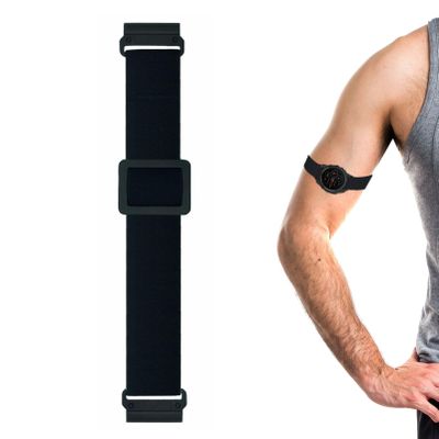 26mm Elastic Arm/Ankle Band with Ladder Lock for Garmin Enduro 3 2 1/Fenix 8 51mm/Epix Pro 51mm/Fenix 7X/6X/5X Plus, Stretchy Band for Men and Women, Black, Medium