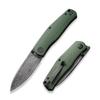 CIVIVI Sokoke Folding Knife, Pocket Knife for EDC, 3.35" Damascus Steel Blade Canvas Micarta Handle Thumb Stud Opener Front Flipper Utility Knife C22007-DS2 view 1