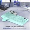 Wireless Keyboard and Mouse Combo - Full-Sized Ergonomic Keyboard with Wrist Rest, Phone Holder, Sleep Mode, Silent 2.4GHz Cordless Keyboard Mouse Combo for Computer, Laptop, PC, Mac, Windows (Green) view 4