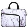 11 11.6 12 12.1 12.5 inches Laptop Sleeve Chromebook Case Ultrabook Case Notebook Sleeve PC Messenger Bag Tablet Case Neoprene Handle Sleeve for Women Men, Two Pockets(White Marble) view 1