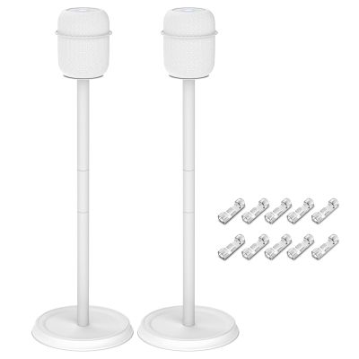 Heavy Duty Speaker Stand for Homepod 1 and Homepod 2 Stand Floor Speaker Stands for HomePod 1st and 2nd Easy to Install, 2 Pack-White