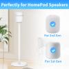 Heavy Duty Speaker Stand for Homepod 1 and Homepod 2 Stand Floor Speaker Stands for HomePod 1st and 2nd Easy to Install, 2 Pack-White view 2