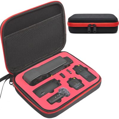 Honlyn Carrying Case compatible with DJI Osmo Pocket 3 Travel Portable Bag New (black-red inner)