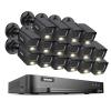 ANNKE 16CH Wired Security Camera System with Mic/Audio, 8MP H.265+ 16 Channel DVR with AI Human/Vehicle Detection, 16x IP67 CCTV 3K Cam with Dual Color Night Vision, Compatible with Alexa, NO HDD view 1