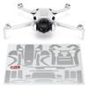 WRAPGRADE Skin Stickers Compatible with DJI Mini 4 Pro | Accent Color (Airforce Silver) view 1