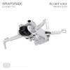 WRAPGRADE Skin Stickers Compatible with DJI Mini 4 Pro | Accent Color (Airforce Silver) view 4