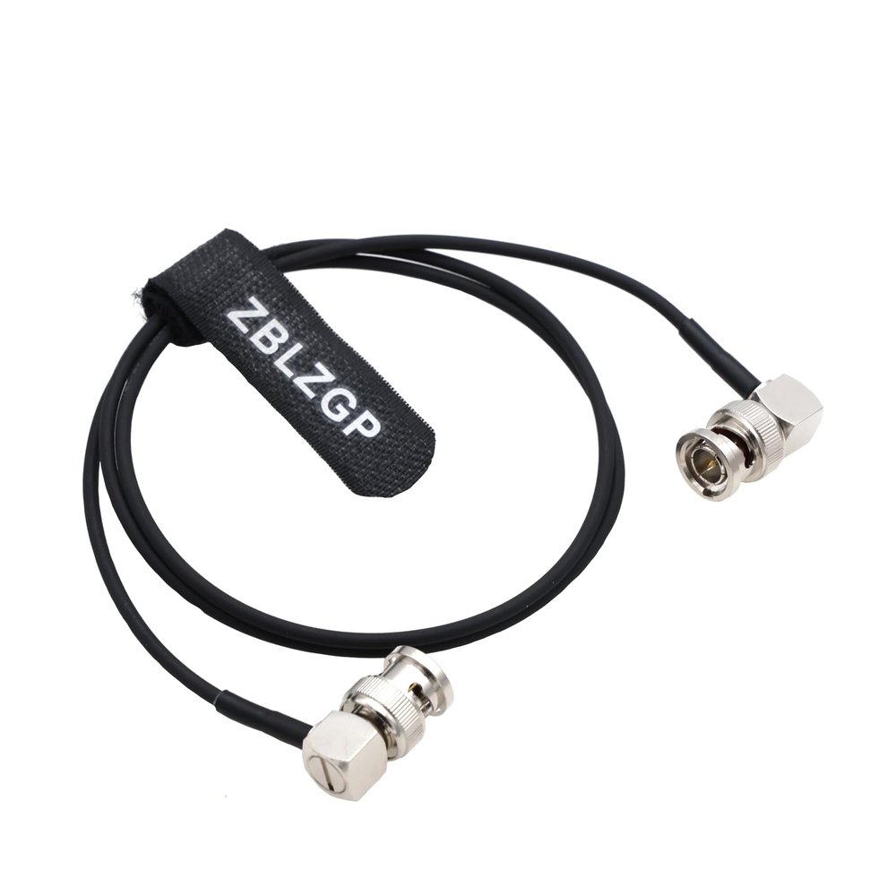 ZBLZGP 3G HD SDI Cable RG174 75Ohm BNC Male to BNC Male Extension Cable for CCTV DVR RF Camera Coax Cable (Elbow to Elbow, 80cm)