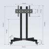 THEGA Mobile Stand - Full Motion 360 Deg Rotation Tilt TV Mount, Mobile TV Cart with Wheels for 32-75 Inch TV, Portable Height Adjustable Floor Stand, Able to Support Up to 80 Kg view 2