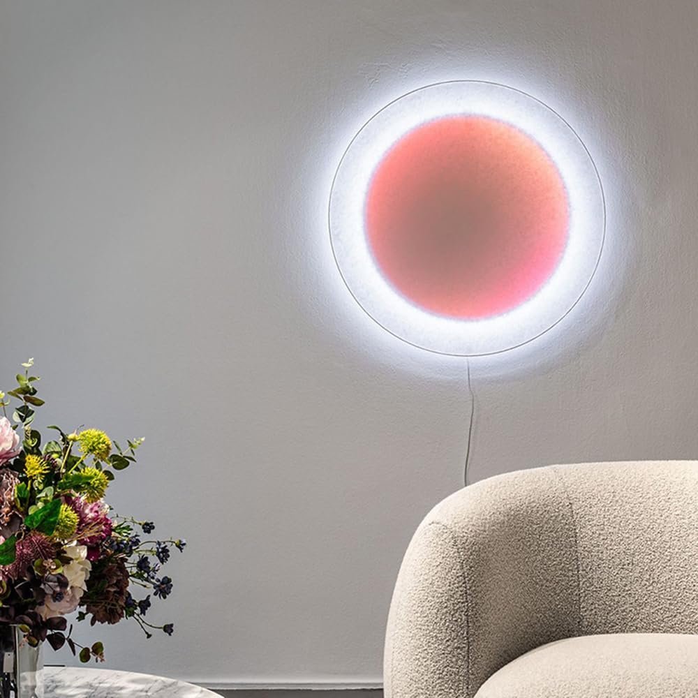 MNBVH Moon Lamp, Dimmable LED Moon Light with 7 Colour Changing,Night Mood Light with for Children's Room Bedroom Cafe Bar Dining Room(Size:Round 24")