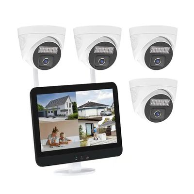 5MP Wireless WiFi Home Security Camera System with 12-inch Screen Monitoring, Full HD CCTV Surveillance Camera Kit System with 2 Way Audio, Color Night Vision, Human Detection