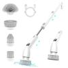 Keimi Electric Spin Scrubber, 2024 New Full-Body IPX7 Waterproof Cordless Bathroom Scrubber with 4 Replaceable Heads, Adjustable Extension Handle, Shower Cleaning Brush for Bathtub, Grout, Tile, Floor view 1