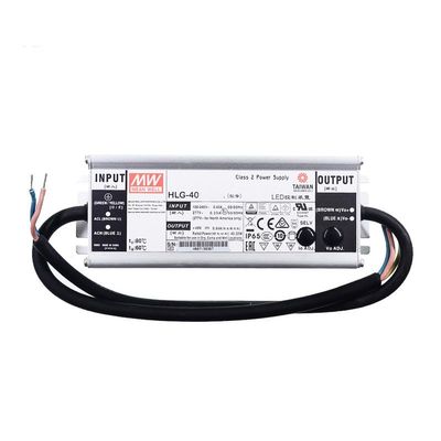 Mean Well HLG 40W 48V 0.84A LED Driver HLG-40H-48 Switching Power Supply Converter Transformer with IP67, PFC Function, Metal Case, Constant Voltage/Current