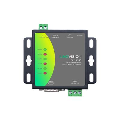 LINOVISION Dual Ports Serial Server, RS485 and RS232 to Ethernet Convertor, Modbus RTU/TCP Conversion, RS485 and RS232 to RJ45 Convertor, Processor Upgraded