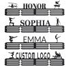Goutoports Custom Medal Display Hanger - Upgraded 60 Medals Durable Personalized Metal Holder for Wall Mount Display Your Honour with Pride for Athlete,Sport Fan,Teens and Kid, Easy to Use view 1