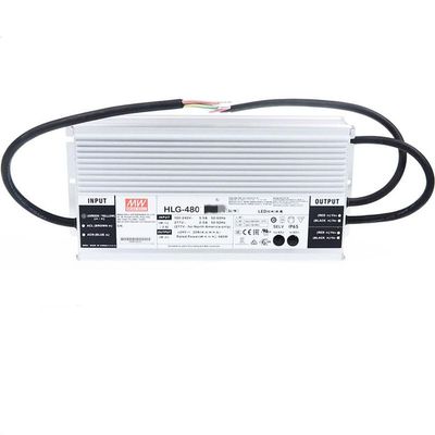 Mean Well HLG 480W 42V 11.4A LED Driver HLG-480H-42B Switching Power Supply Converter Transformer with IP67, PFC Function, Metal Case, 3 in 1 Dimming
