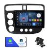 2+32G Android 12 Double Din Car Stereo for Honda Civic 2000-2005 with 9-Inch Touchscreen Radio Built-in Wireless Carplay/Android Auto/GPS/Bluetooth/FM/Backup Camera view 1