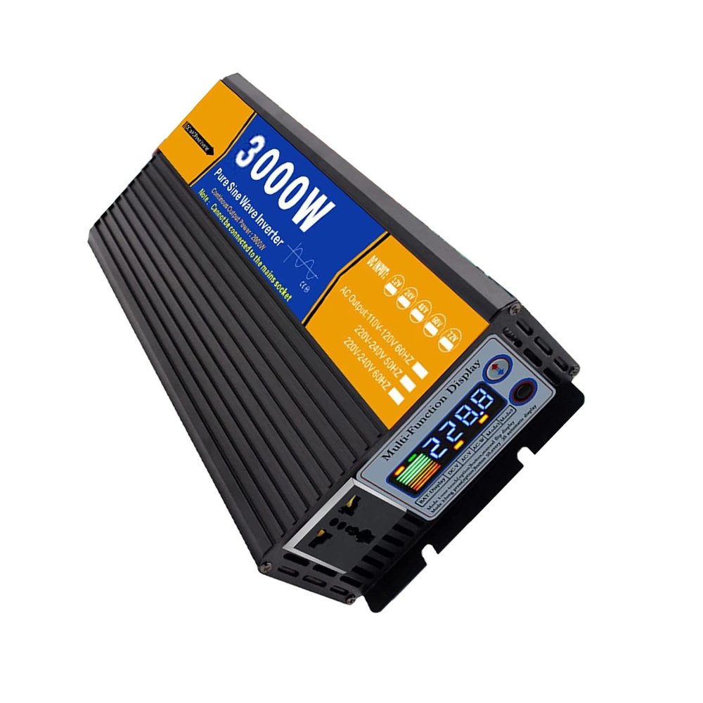 1500W Pure Sine Wave Inverter/ 3000W Peak Power DC 12V/24V/48V/60V/72V to AC 110V 120V/220V 240V,for Home RV Truck Off-Grid Solar Power Inverter,48v to 110v