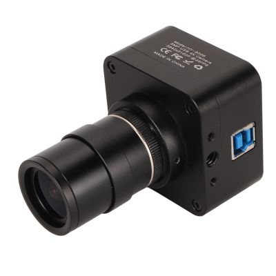 4K USB Webcam 2160P 25fps 8MP HD HD Manual Zoom CS Mount Lens PC Camera with and 1.8 Inch Color CMOS Sensor, for Live Broadcast, Industrial