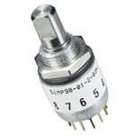 50B45-01-1-03N, Rotary Switch, Screwdriver Slot Shaft, 45, 1 Deck, 1 Pole/Deck, 3 Positions/Pole, Non-shorting