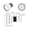 6mm M12 Lens Low Distortion Large Format Commonlands CIL058-F2.2-M12A650 view 4