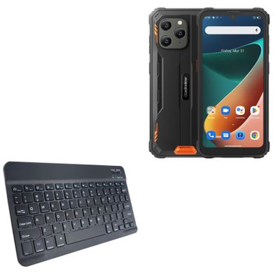 BoxWave Keyboard Compatible with Blackview BV5300 Pro - SlimKeys Bluetooth Keyboard, Portable Thin with Chiclet-Style Keys - Jet Black