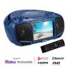 Aiwa Portable Boombox, Crystal Clear Sound with 3W x 2 Speakers and Bass Function, Featuring a 7" LCD Display, Bluetooth Connectivity, FM Radio, CD/DVD Player, Streaming on Roku and Amazon Firestick view 3