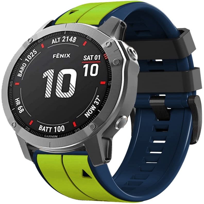 Gransho compatible with Garmin TACTIX DELTA/Fenix 3 / EPIX Pro 51mm / Fenix 6X / Enduro Watch Band, Waterproof Soft Silicone Replacement Strap for Various Occasions NO231101 (Pattern 8)