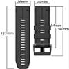 Gransho compatible with Garmin TACTIX DELTA/Fenix 3 / EPIX Pro 51mm / Fenix 6X / Enduro Watch Band, Waterproof Soft Silicone Replacement Strap for Various Occasions NO231101 (Pattern 8) view 3