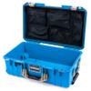 ColorCase Pelican Air 1535 Carry-on Case Electric Blue - Medium Size Waterproof Case with Mesh Lid Organizer Only - Desert Tan Handles & Latches view 1