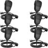 SAMCOM Speaker Mic for Two Way Radios, 2 Pin K Type Walkie Talkies Shoulder Mic with Reinforced Cable, 2-Way Radio Handheld/Wearable Microphone for FPCN30A FPCN10A Radio, 6 Pcs, Black view 1