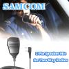 SAMCOM Speaker Mic for Two Way Radios, 2 Pin K Type Walkie Talkies Shoulder Mic with Reinforced Cable, 2-Way Radio Handheld/Wearable Microphone for FPCN30A FPCN10A Radio, 6 Pcs, Black view 2