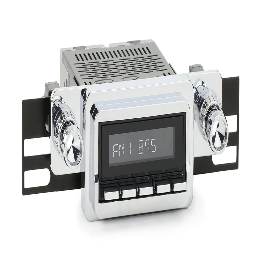 RetroRadio Compatible with 1964-66 Ford Mustang Features Include Bluetooth, AUX, AM/FM LABC-M1-125-04P-74PF1