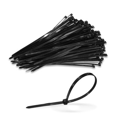 Coarbor 8 inch Heavy Duty Zip Ties, Black Zipties Cable Ties, Black Cable Ties for Faux Ivy Fence Privacy Screen, 100 Pieces