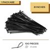 Coarbor 8 inch Heavy Duty Zip Ties, Black Zipties Cable Ties, Black Cable Ties for Faux Ivy Fence Privacy Screen, 100 Pieces view 2