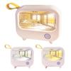 Leafre Mini Painting Night Light- Pink | 2 Color Mode | Portable & Rechargeable | 1 Button Easy-to-Use Control | Desk & Bedside Night Light for Kids view 1