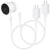 2Pack Power Adapter Compatible with Google Nest Cam Outdoor or Indoor, Battery - 6.5ft/2m Weatherproof Outdoor Charger Cable Power Your Camera Continuously- White view 1