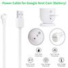 2Pack Power Adapter Compatible with Google Nest Cam Outdoor or Indoor, Battery - 6.5ft/2m Weatherproof Outdoor Charger Cable Power Your Camera Continuously- White view 3