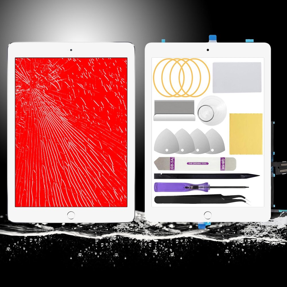 PlxMxr 10.2" Touch Screen Glass Replacement for iPad 7 7th Generation 2019 (A2197 A2198 A2200)/ for iPad 8 8th Generation 2020 (A2270 A2428 A2429 A2430) with Pre-Installed Home Button (White)