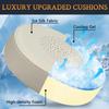 SOULWIT Cooling Gel Earpads Replacement for Jabra Evolve2 75 PC Wireless Headset (Do Not fit Evolve 75), Ear Pads Cushions with Ice Silk Fabric, Noise Isolation Foam - Gold view 4